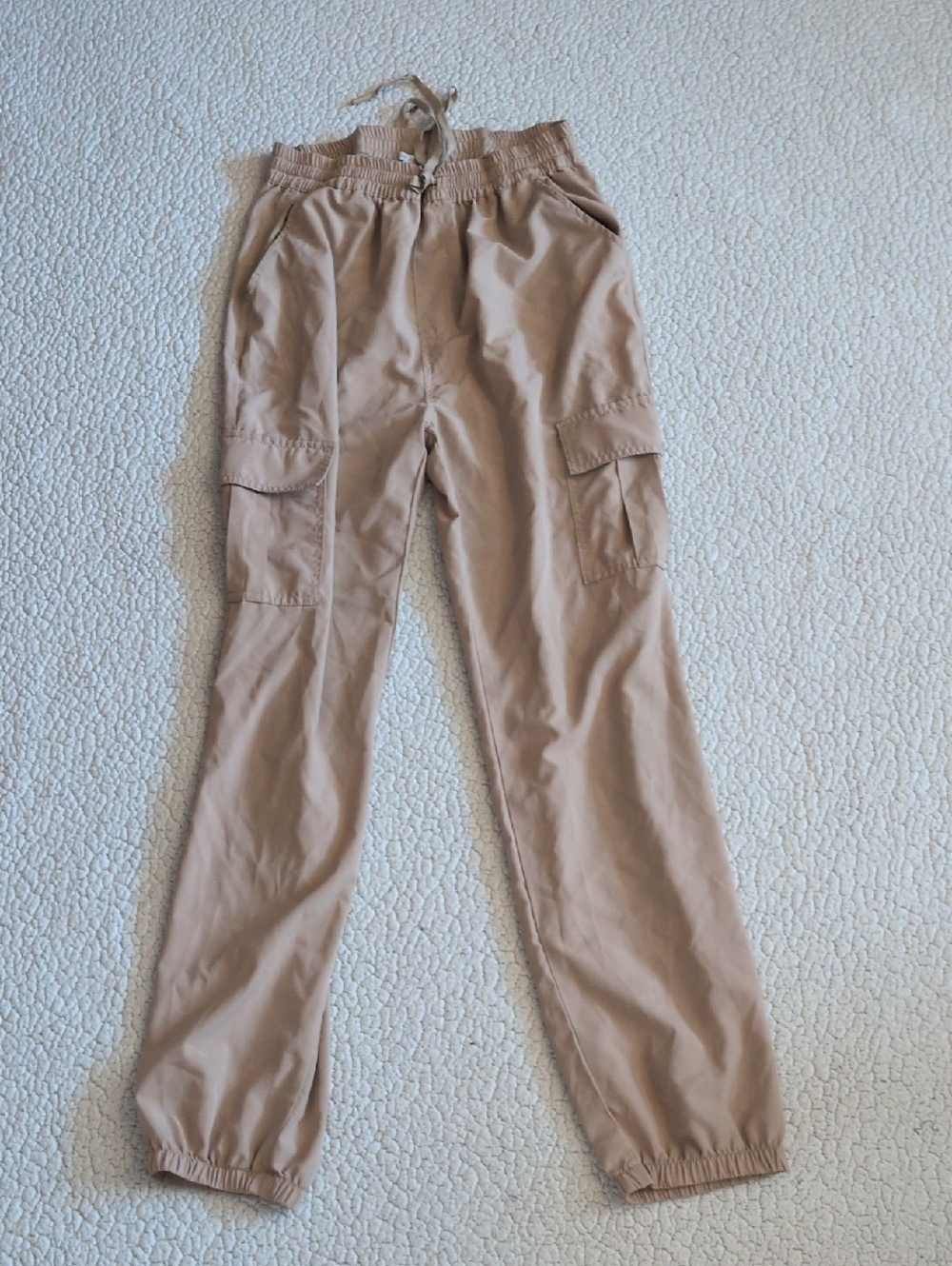 Love Tree Khaki Elastic Waist Cargo Jogger Pants